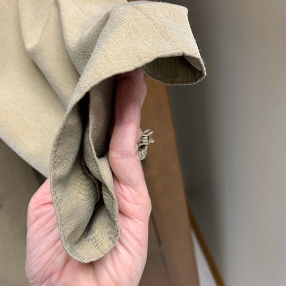 Jacqueline Ferrar vintage petite trench coat size 8P L47in 21in pit - Picture 10 of 10